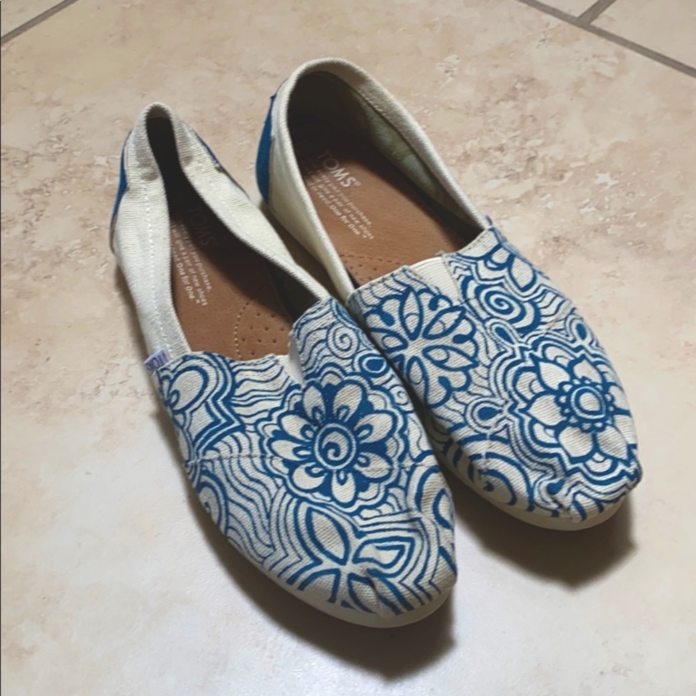 TOMS hand painted shoes